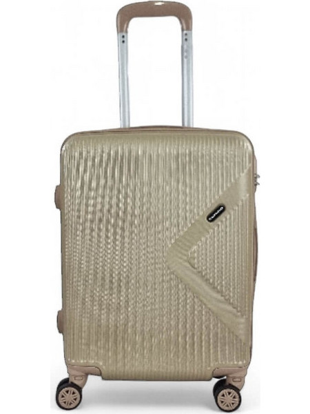 Playbags Collection PS029-20 Βαλίτσα Καμπίνας 55x40x20cm με 4 Ρόδες Χρυσή