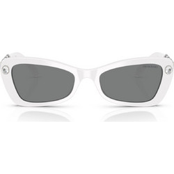 Swarovski SK6033 105087 Γυναικεία Γυαλιά Ηλίου Πεταλούδα Κοκάλινα Λευκά με Μαύρο Φακό