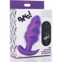 XR Brands Bang! Ultra Πρωκτική Σφήνα Ασύρματη με Δόνηση 13cm Μωβ