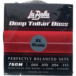La Bella 760N-XL Σετ 4 Χορδές Ηλεκτρικού Μπάσου Nylon 60-115" Normal Tension