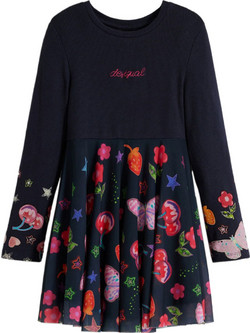 Desigual Amy Παιδικό Φόρεμα Navy Μπλε Πολύχρωμο 25WGVK17-5000