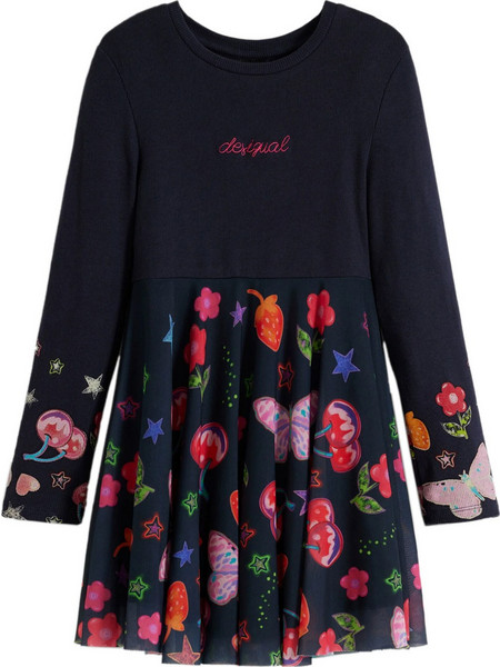 Desigual Amy Παιδικό Φόρεμα Navy Μπλε Πολύχρωμο 25WGVK17-5000