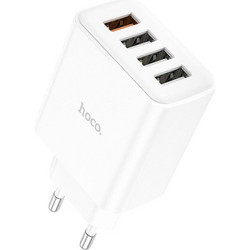 Hoco C102A Φορτιστής χωρίς Καλώδιο με 4 Θύρες USB-A 28.5W Quick Charge 3.0