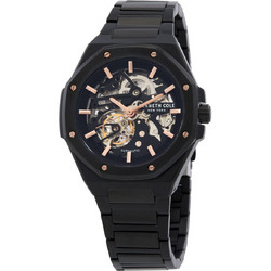 Kenneth Cole Skeleton Ανδρικό Ρολόι Αυτόματο με Μαύρο Μεταλλικό Μπρασελέ KCWGY0058902