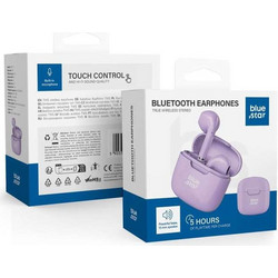 Blue Star FI7 Ακουστικά Bluetooth In Ear Purple