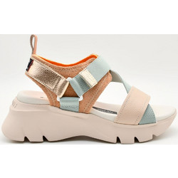 Hispanitas Wild Velour-Panna Αθλητικά Γυναικεία Σανδάλια Suede Χρυσά Γαλάζια HV254007-C003