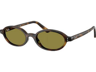 Ray-Ban RB4472 1359 Γυναικεία Γυαλιά Ηλίου Οβάλ Κοκάλινα Ταρταρούγα με Πράσινο Φακό