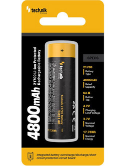 Technik Rechargeable 21700 4800mAh 1τμχ