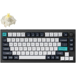 Keychron Q1 Max QMK/VIA Ασύρματο Μηχανικό Gaming Πληκτρολόγιο TenKeyLess με Gateron Jupiter Banana Διακόπτες RGB Black