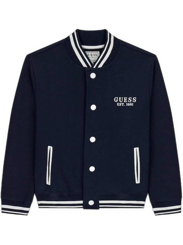 Guess Παιδική Ζακέτα Φούτερ με Κουμπιά Navy Μπλε L6Q06K0170-G7V2