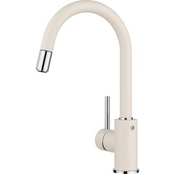 Blanco Mida-S 526968 Μπαταρία Κουζίνας Πάγκου Διπλής Παροχής Ανάμεικτη με Ντουζ Λευκή
