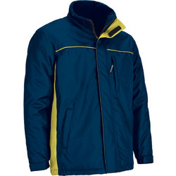 Valento Ανδρικό Μπουφάν Χειμωνιάτικο Puffer Navy Μπλε Κίτρινο PKVATHUMA20