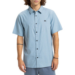 Quiksilver Ανδρικό Πουκάμισο Βαμβακερό Κοντομάνικο Φαρδιά Γραμμή Γαλάζιο EQYWT04623-BHL0