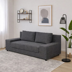 Alphab2b Τριθέσιος Καναπές Κρεβάτι Γκρι 200x81x71cm GR-FAV-MA95