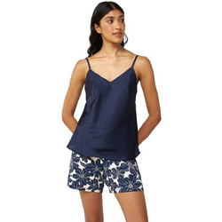 Vamp Babydoll Καλοκαιρινό Σατέν Navy Μπλε 24107