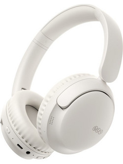 QCY H2S Lite Ενσύρματα & Ασύρματα Bluetooth Ακουστικά Over Ear με Noise Cancelling Λευκά