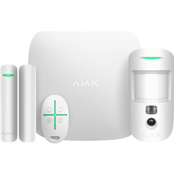Ajax Starterkit Cam HDR Σύστημα Συναγερμού Ασύρματο με Κέντρο με Τηλεχειριστήριο με 1 Αισθητήρα Πόρτας με 1 Ανιχνευτή Κίνησης και 1 Κάμερα (Wi-Fi / GSM)