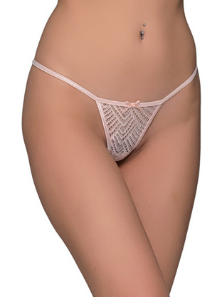 Milena By Paris Γυναικείο Sexy String Ροζ 6866