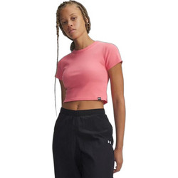 Under Armour Rival Baby Tee Γυναικείο Αθλητικό Crop Top Φούξια 6000264