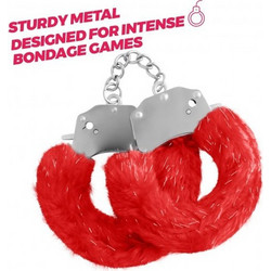 Crushious Spangle Metal Plush Χειροπέδες Κόκκινες