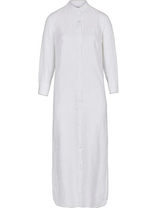 Mrs Mood Maxi Καλοκαιρινό Καθημερινό Φόρεμα Σεμιζιέ Λινό Λευκό MISSYE22