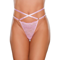 Allure Γυναικείο Sexy String με Δαντέλα Ροζ 883045920966