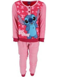 Disney Lilo & Stitch Παιδική Πιτζάμα Συνθετική Χειμωνιάτικη Ροζ Φούξια LIL23-2333B