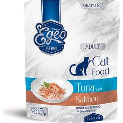 Egeo Pet Food Adult Grain Free with Tuna & Salmon in Broth 85gr