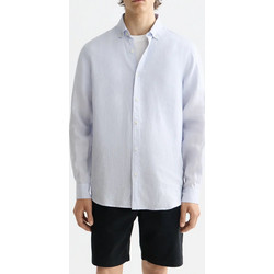 Scotch & Soda Ανδρικό Πουκάμισο Λινό Μακρυμάνικο Κανονική Γραμμή Γαλάζιο 179188-410