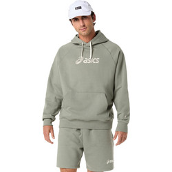 ASICS Logo Fleece Relaxed PO Ανδρικό Αθλητικό Φούτερ με Κουκούλα Πράσινο Mint 2031F327-300
