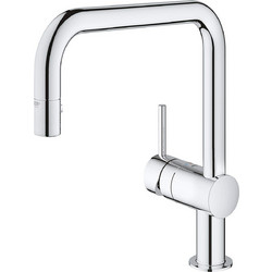 GROHE Minta 32322000 Μπαταρία Κουζίνας Πάγκου Διπλής Παροχής Ανάμεικτη Inox