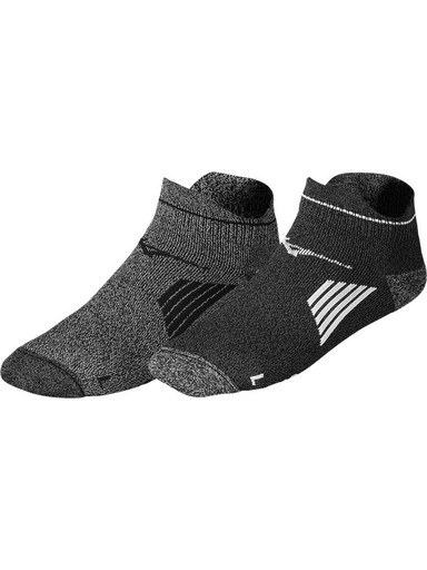 Mizuno Ανδρικές Κάλτσες Κοντές με Σχέδια Ανθρακί 2Pack J2GX105509-09