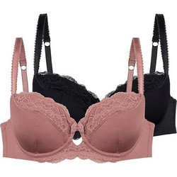 Dorina Celine Σουτιέν Balconette με Μπανέλα Nude Μαύρο D17456A-2X0523