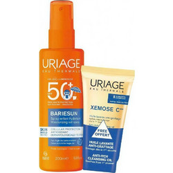Uriage Bariesun Moisturizing Kid Spray SPF50 200ml + Xemose C8+ Cleansing Oil 50ml