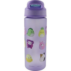 Gim Squishmallows Παιδικό Παγούρι Πλαστικό BPA Free με Καλαμάκι Μωβ 600ml