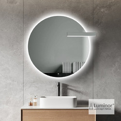 Luminor Milo Στρογγυλός Καθρέπτης Μπάνιου Led Αντιθαμβωτικός Αφής Μεταλλικός MIL75