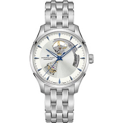Hamilton Jazzmaster Ανδρικό Ρολόι Αυτόματο με Ασημί Μεταλλικό Μπρασελέ H32675150