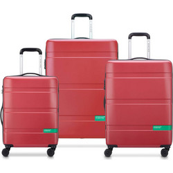 Delsey x United Colors of Benetton Σετ Βαλίτσες 3τμχ Κόκκινες