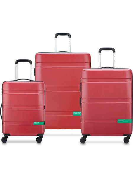 Delsey x United Colors of Benetton Σετ Βαλίτσες 3τμχ Κόκκινες