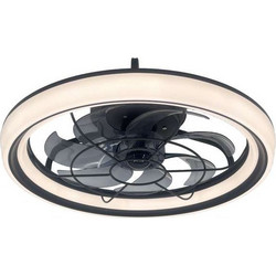 Atman FAN-1106-BL Ανεμιστήρας Οροφής 47cm 17W με Φως & Τηλεχειριστήριο Μαύρος Λευκός