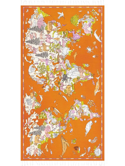 Inoui Editions Atlas Πετσέτα Θαλάσσης Πορτοκαλί 100x190cm FO23ATL08