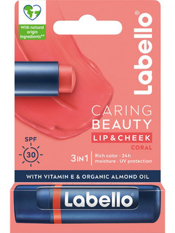 Labello Caring Beauty Coral Nude Lip Balm με Χρώμα 4.8gr