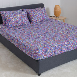 Naf Naf Σετ Σεντόνια King Size Βαμβακερά 270x280 Summit 155 Elbrus Lilac