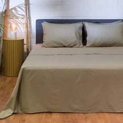 Naf Naf Σετ Σεντόνια King Size Βαμβακερά 270x280 Hue Laurel Oak Warm Taupe
