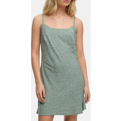 Superdry Mini Καλοκαιρινό Καθημερινό Φόρεμα Floral Μεταξωτό Πράσινο Mint W8012118A