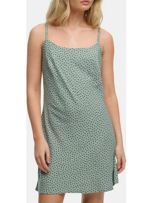 Superdry Mini Καλοκαιρινό Καθημερινό Φόρεμα Floral Μεταξωτό Πράσινο Mint W8012118A