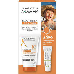 A-Derma Exomega Control SPF50 150ml + Dermalibour Cream 15ml