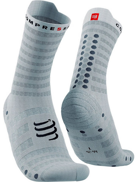 Compressport Pro Racing Ανδρικές Κάλτσες Ψηλές με Σχέδια Γκρι XU00050B-0010