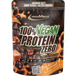 Ironmaxx 100% Vegan Zero Dark Cookie Salted Caramel Φυτική Πρωτεΐνη Χωρίς Λακτόζη 500gr