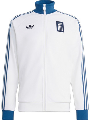 Adidas Ανδρική Ζακέτα Φούτερ με Φερμουάρ Λευκή KQ9581